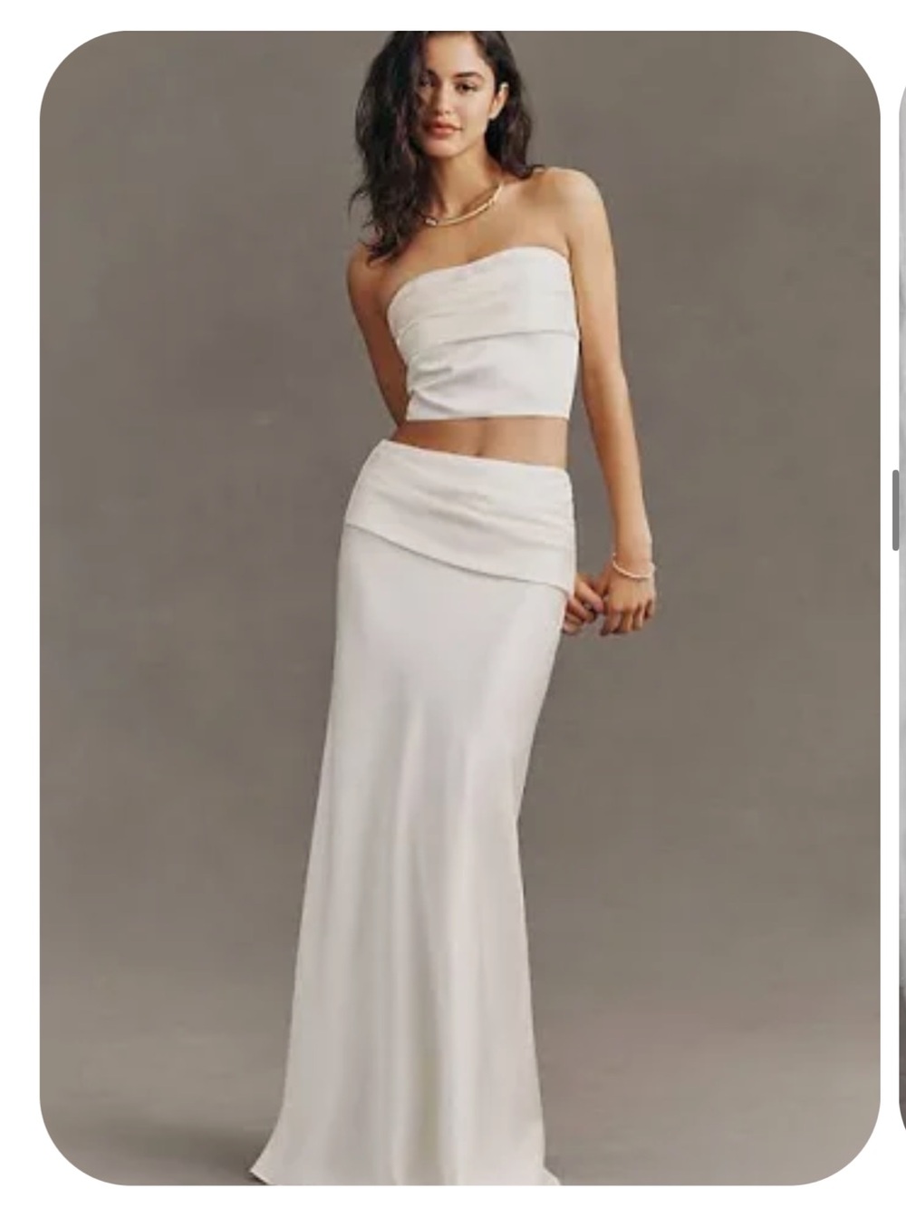Ivory Maxi Skirt and Top - BNWT
